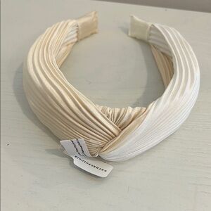 Cream and White Headband